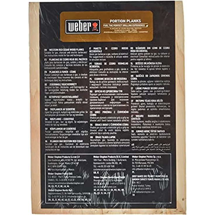 Weber 17832 R„ucherbretter aus Zedernholz 11x15 cm, 4 Stck, R„uchern, Aroma, Grillen – Bild 2