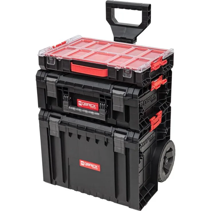 Patrol Qbrick System Pro Set 2, Werkzeugkoffer mit 3-tlg. Trolley, Technikerkoffer und Organizer, wasser- und staubdicht