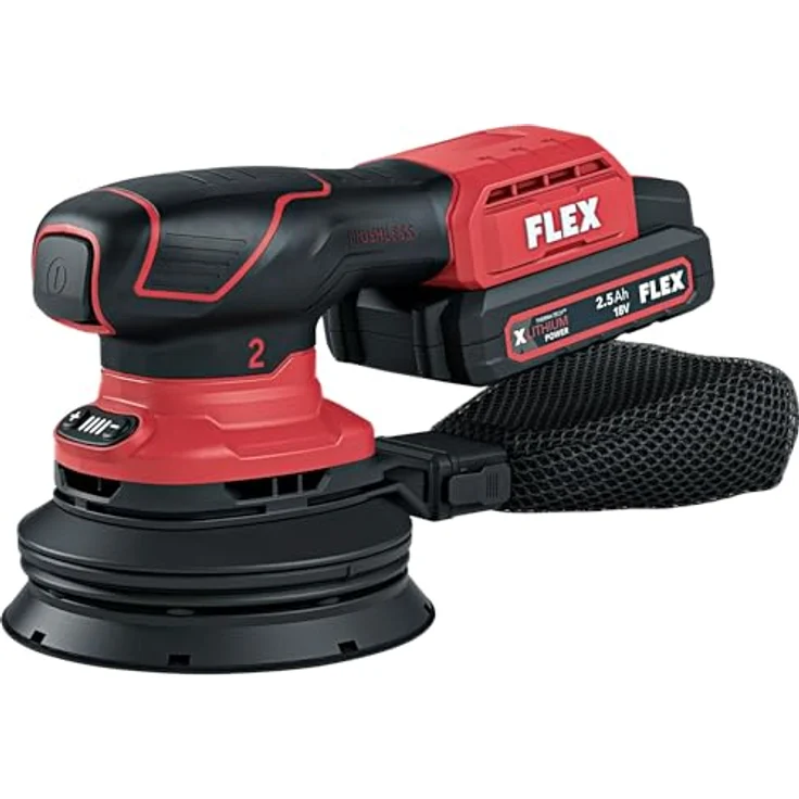 Flex Akku-Exzenterschleifer ORE 2-125 18-EC, Multisander mit elektronischer Drehzahleinstellung, inkl. Transportkoffer, ohne Akku, Schleifteller-ø 125 mm – Bild 3