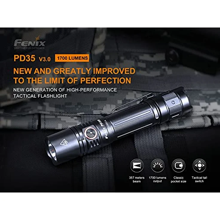 Fenix Taschenlampe PD35 V3.0 13.40 cm, 1700 lm Taschenlampen - Mobil – Bild 2
