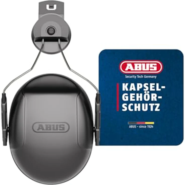 Abus Kapselgehörschutz, Gehörschutz mit verstellbaren Bügeln und 360-Grad-Drehung, kompatibel mit ABUS Schutzhelmen – Bild 1