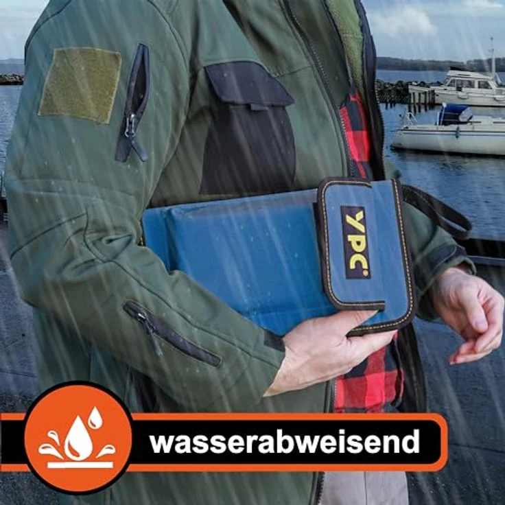 YPC ZipCaddy L – Werkzeugmappe mit 17 Halteschlaufen, wasserfest, große Außentasche, Khaki – Bild 4