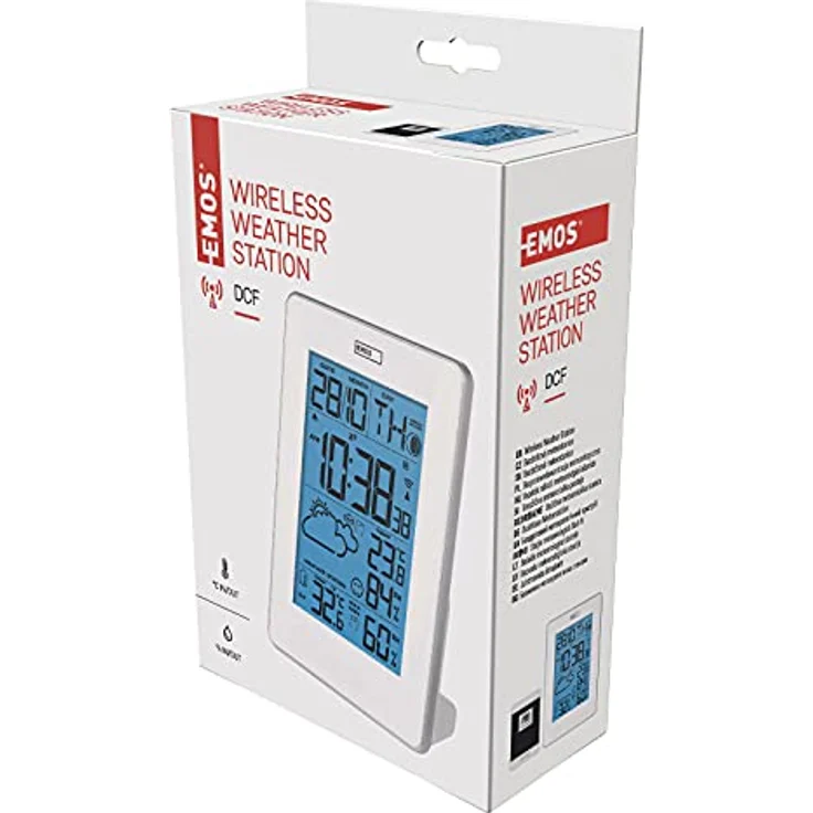 Emos E3003, Wetterstation mit DCF-Funkuhr, LED-Display, weiss, erweiterbar mit bis zu 3 Sensoren, Temperatur- und Feuchtigkeitswarnungen – Bild 7