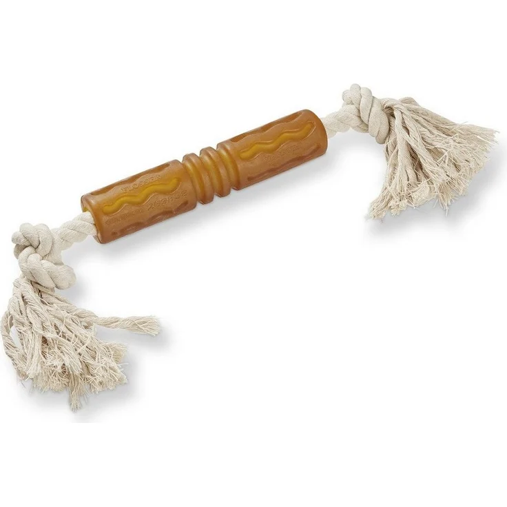 Wolters Spielknochen Pure Nature Flosser, Wurf & Zerr-Spielzeug am Seil, naturfarben