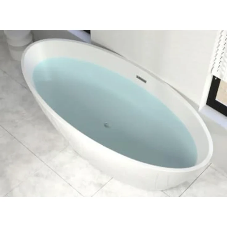 Sanotechnik Badewanne Manhatten, freistehend, 170x80,6x60cm, modernes Design für luxuriöses Wellnesserlebnis – Bild 2