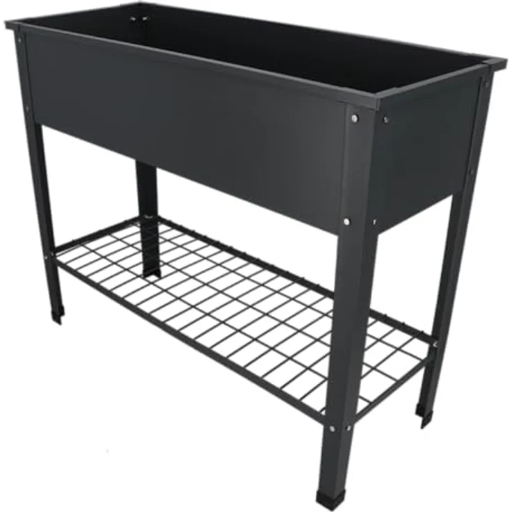 Esschert Design Dutchlander Erhöhte Kinderzimmerbox Metall anthrazit L, Stahl, PP & Edelstahl, 80 Liter Erdvolumen, 40 kg Tragfähigkeit – Bild 2