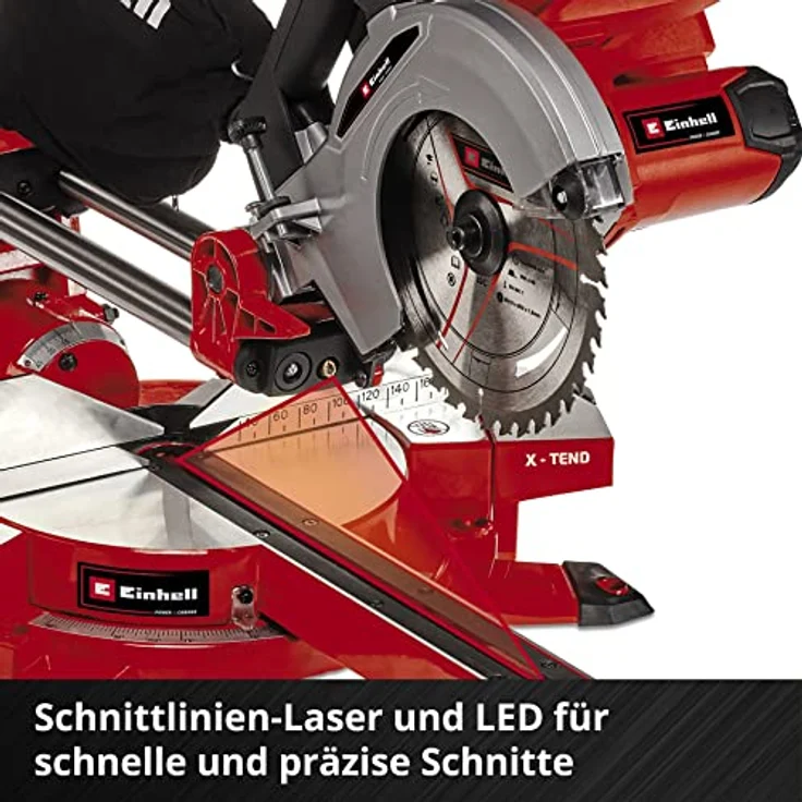 Einhell Akku-Zug-Kapp-Gehrungssäge TE-SM 36-210 Li-Solo Power X-Change PXC (Li-Ion, 36 V, leichtgängige Zugfunktion, Schnittlinien-Laser, ohne Akku und Ladegerät) – Bild 9