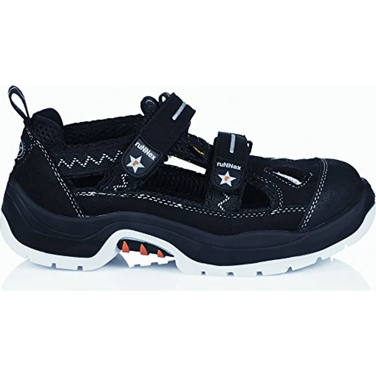 BIG RUNNEX® S1-ESD-Sicherheitsklettsandalen TeamStar, Alu-Protection, ESD, schwarz/silber – Bild 2