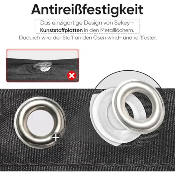 Balkonsichtschutz Balkonbespannung 100% Polyester Sichtschutz Balkonabdeckung Schwarz, 75 x 300cm – Bild 3