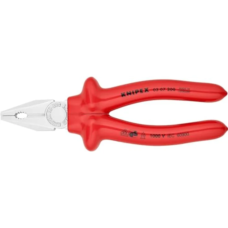 KNIPEX 03 07 200 Kombizange tauchisoliert, verchromt 200 mm – Bild 3