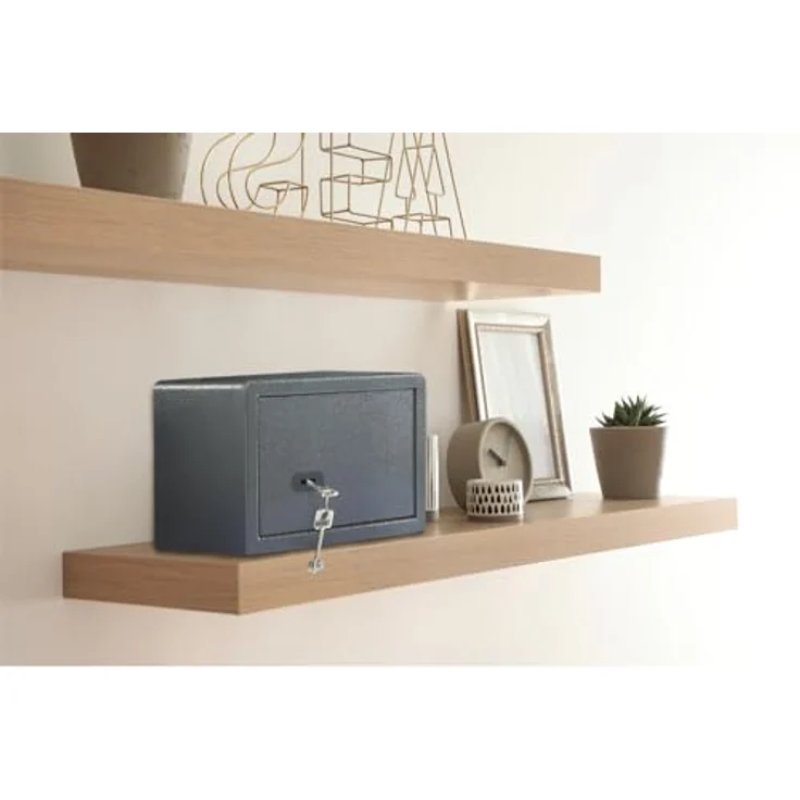 BURG-WÄCHTER Möbeltresor Pure-Safe PS 110 K, anthrazit, mit Schlüssel, Wand- und Bodenbefestigung, 6,7 l, 7 kg – Bild 3