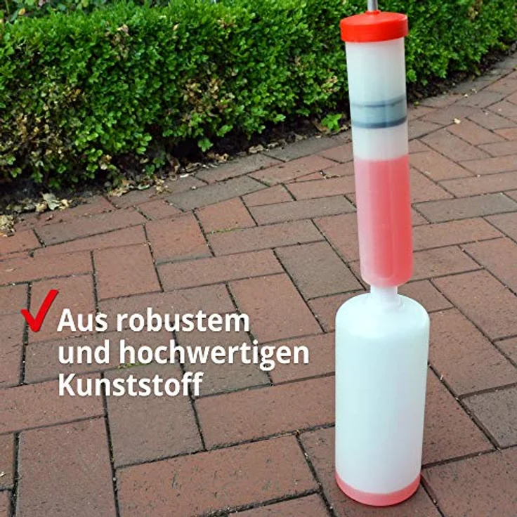 Hecht Profi Absaug Set Ölpumpe, manuelle Absaugspritze mit Füllstandsanzeige, Schlauch, Filter und Auffangbehälter – Bild 5
