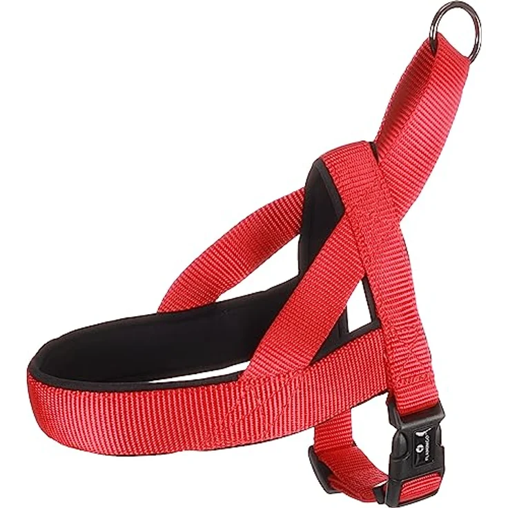 Flamingo Norweger-Geschirr Abbi ROT, XS 35-42CM, aus Nylon mit Neoprenfutter, 20MM – Bild 1