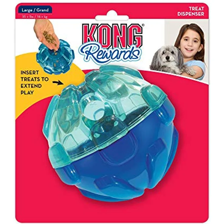 KONG – Rewards Ball – Besonders Robuster Interaktiver Leckerlispender – Für Große Hunde - Preisvergleich – Bild 3