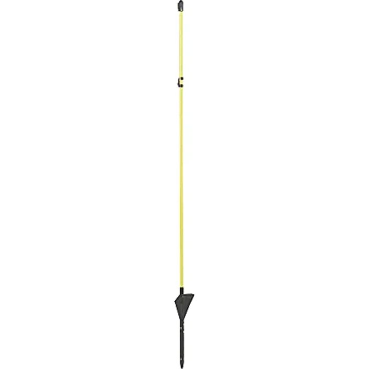 Kerbl Oval-Fiberglaspfahl, Zaunpfosten 10 Stk. 110 cm, gelb/schwarz, geeignet für Rinder-, Pferde- und Schafhaltung, inkl. Kopfisolator – Bild 1