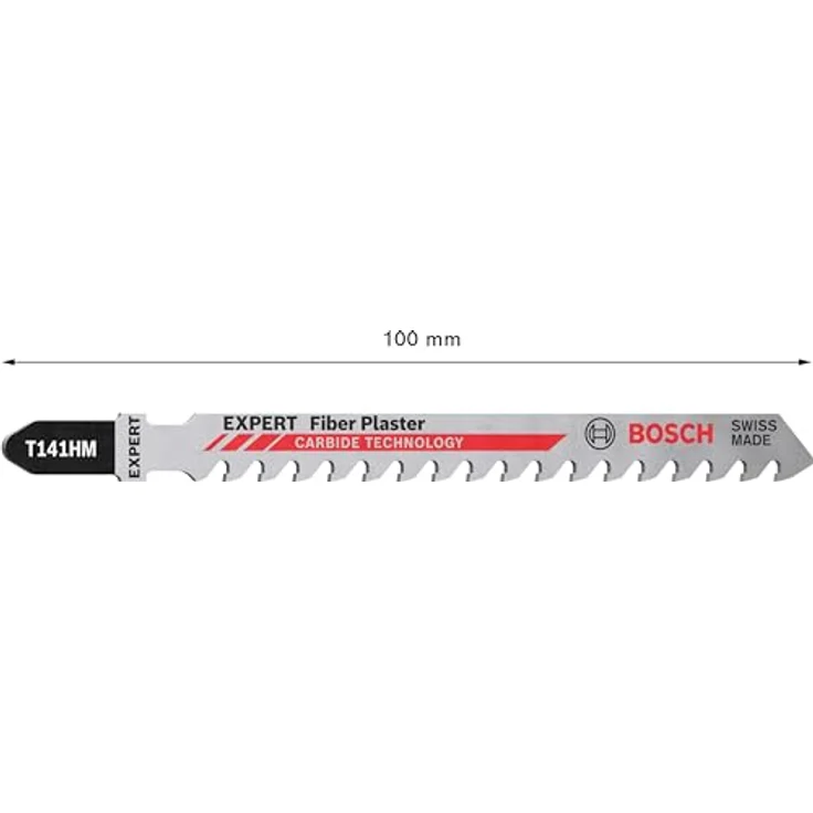 Bosch Stichsägeblatt Fiber Plaster T 141 HM Gesamtlänge 100 mm Zahnteilung 4,3 mm Faserzementplatten, Trockenbauwand – Bild 3