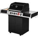 Enders Gasgrill UNIQ 3 IK Cruster, Gasgrill mit ultraheißem CRUSTER, 800°C Turbo Zone, Edelstahlbrennern, emailliertem Gussrost - Schwarz