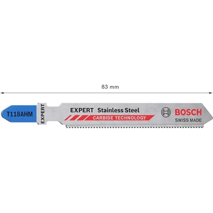 Stichsägeblatt Stainless Steel T 118 AHM Gesamt-L.83mm Zahnt.1,1mm 3 St.-Karte – Bild 3