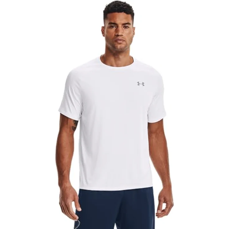 Under Armour® Poloshirt UA Tech 2.0 SS, weiss mit Logoprint – Bild 3