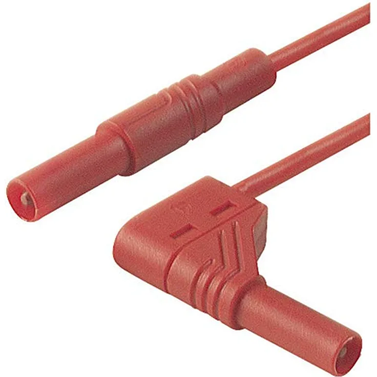 SKS Hirschmann MLS WG 200-2,5 rt Sicherheits-Messleitung (Lamellenstecker 4mm - Lamellenstecker 4 mm) 2.00m Rot