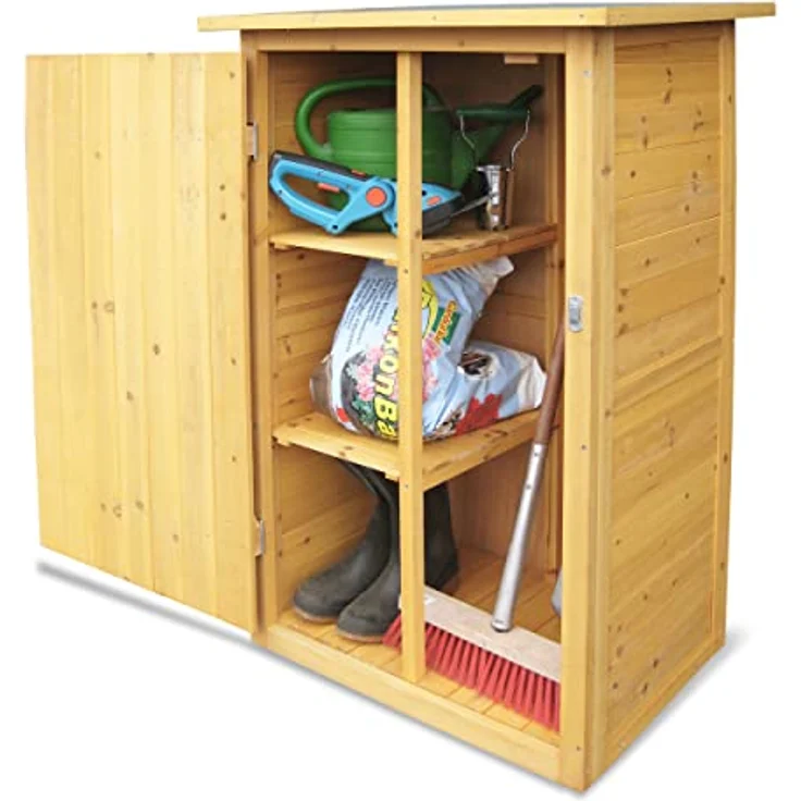 Habau Gartenschrank Holz, 75 x 56 x 117 cm, natur – Bild 4