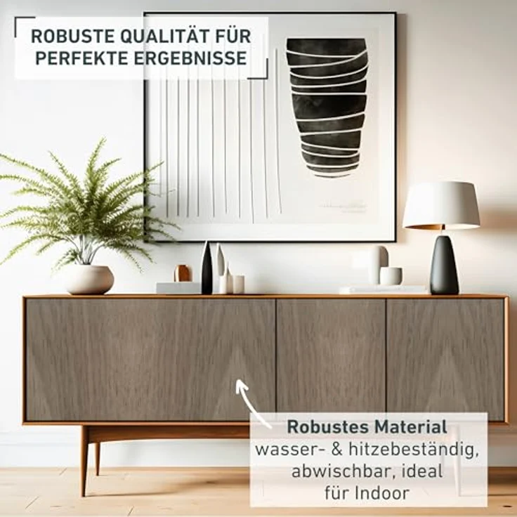 Venilia Kiefer Taupe Klebefolie Dekofolie Möbelfolie Tapeten selbstklebende Folie, PVC, Natur-Holzoptik grau, Stärke: 0,095 mm, 53156, 45 x 300 cm - Preisvergleich – Bild 3