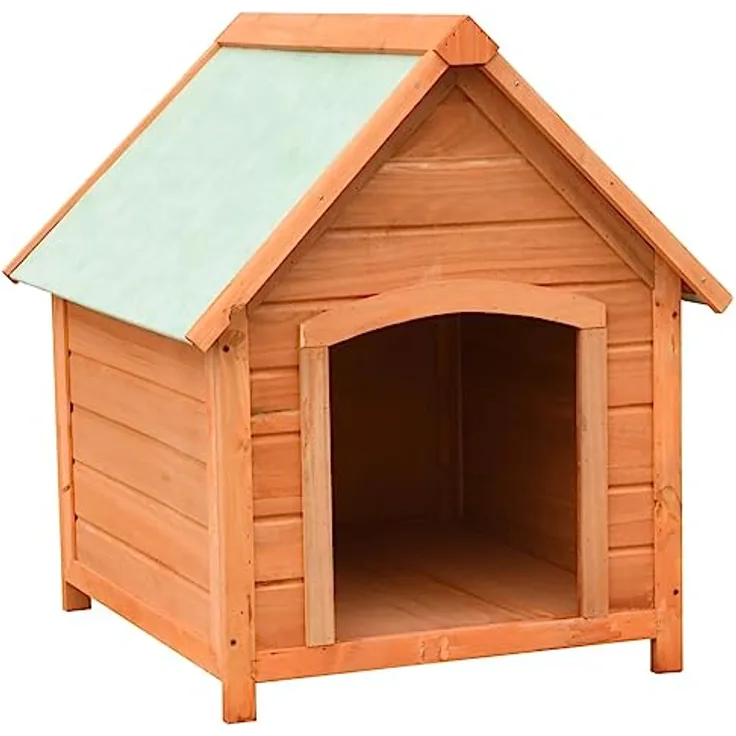 vidaXL Kiefer Tannenholz Massiv Hundehütte Dachluke Hundehaus Hunde Haus Hütte