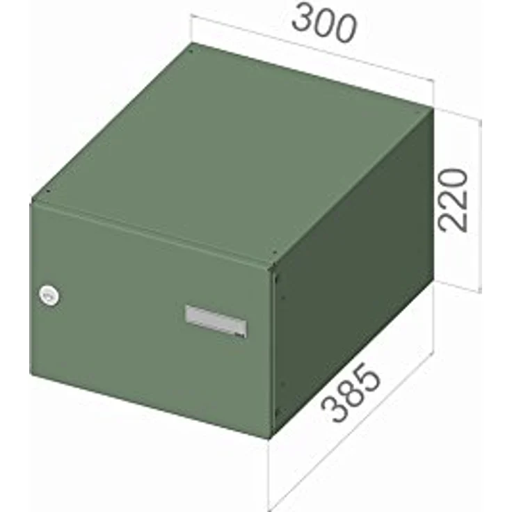 Letterbox24 B-24 XXL Edelstahl Mauerdurchwurf Briefkasten mit Namensschild (Tiefe: 38,5 cm) - wetterfest und langlebig – Bild 3
