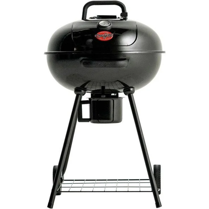 Kamado Joe Char-Griller Kettle 57 cm, Holzkohlegrill mit porzellanbeschichtetem Deckel und EasyDump™ Aschewanne