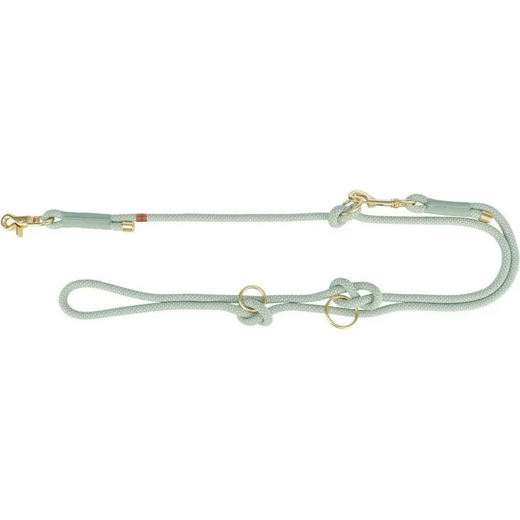 TRIXIE Hundeleine Soft Rope Verlängerungsleine salbei/mint, 3fach verstellbar, Trigger Snap Hooks