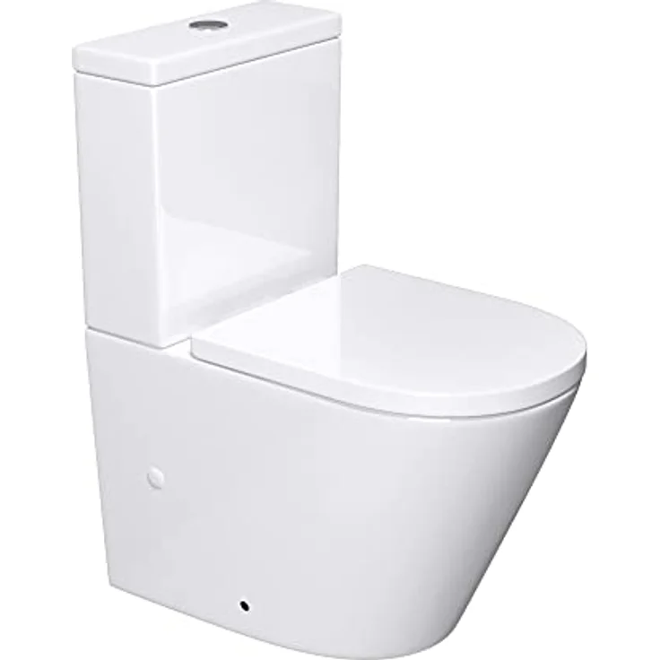 Mai & Mai Stand-WC Toilette Aachen179T Stand-Toilette aus Keramik spülrandloses WC bodenstehende Toilette – Bild 1