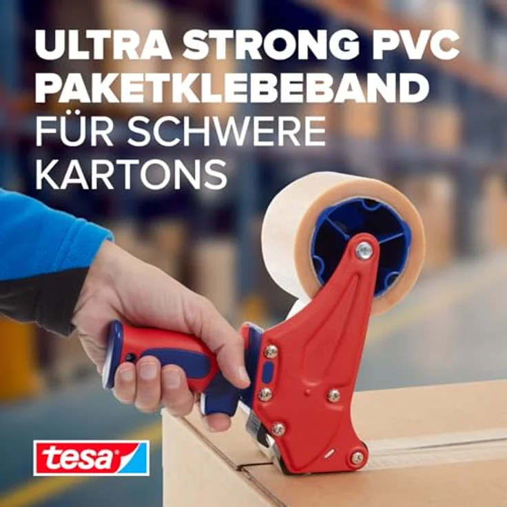 tesapack Ultra Strong im 3er Pack - PVC-Klebebänder für festes Verpacken und sicheres Bündeln - Transparent - 3 Rollen je 66 m - Preisvergleich – Bild 2