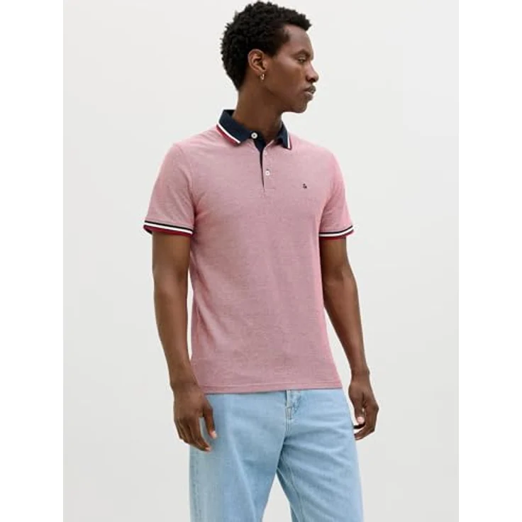 Jack & Jones Poloshirt JJEPAULOS aus 100% Baumwolle, Slim-Fit, 1/4-Arm, uni – Bild 3