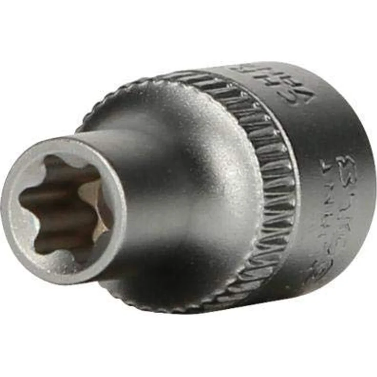 Brilliant Tools Torx-E-Stecknuss E8, 3/8" Innenvierkant-Antrieb, Chrom-Vanadium-Stahl, 28 mm Länge, matt verchromt – Bild 2