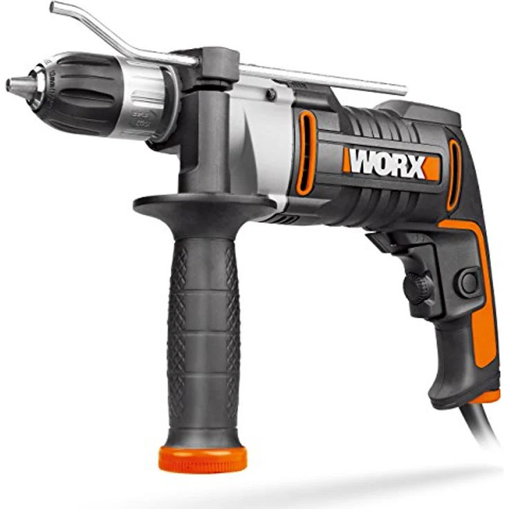 WORX WX318 Schlagbohrmaschine 810W mit robustem Metall-Getriebegehäuse, stufenloser Drehzahlregulierung, Tiefenanschlag, werkzeuglosem Bohrfutter uvm. Exaktes Bohren in Holz, Beton & Stahl – Bild 4