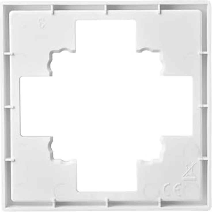 McPower 1-fach Rahmen Shallow, Abdeckrahmen für Steckdosen und Schalter, modernes Design in Weiß Matt, einfache Montage, robust und pflegeleicht – Bild 4