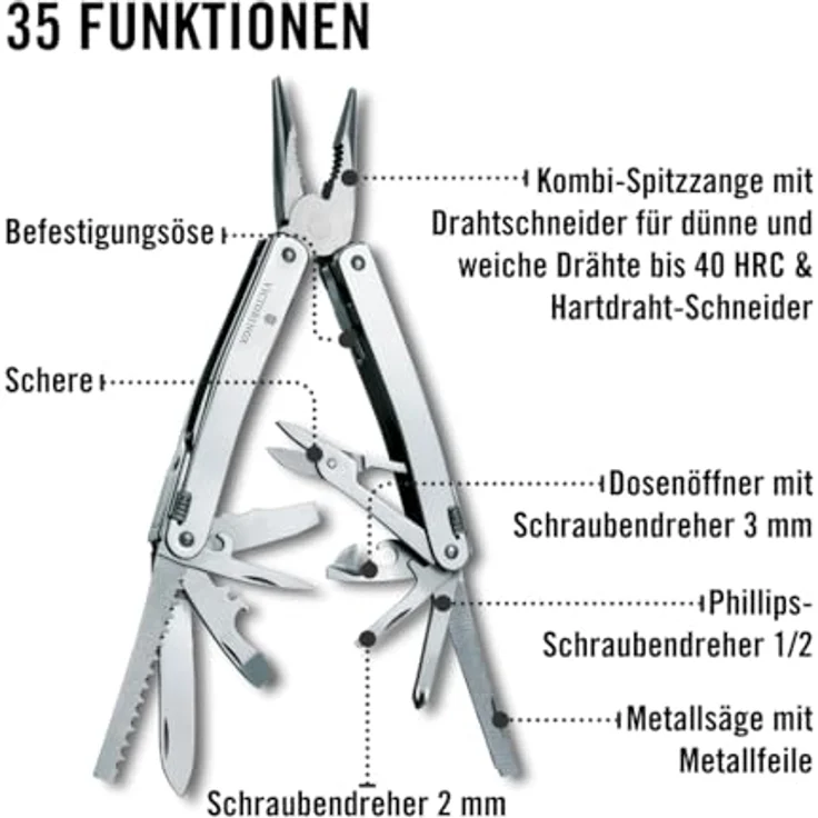 Victorinox SwissTool Spirit X Plus in Leder-Etui (3.0235.L) – Bild 6