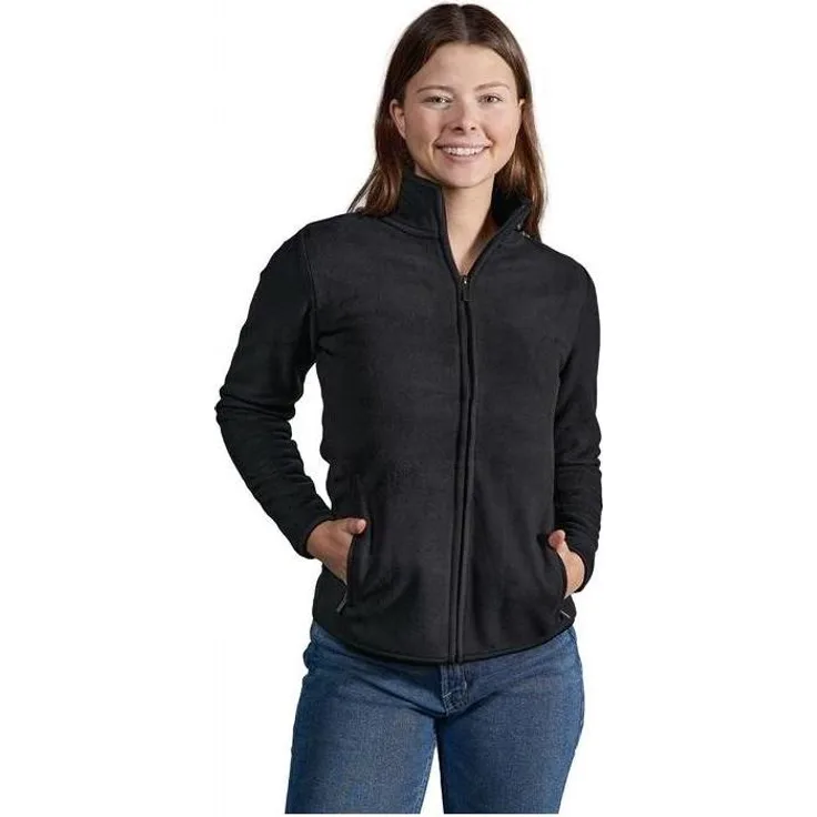 Promodoro Women's Double Fleece Jacket, Arbeitsjacke, Slim Fit, hoch windabweisend, schwarz, Größe XL