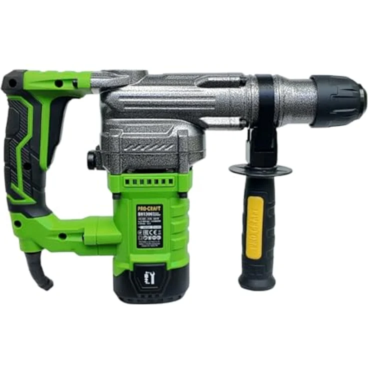 Procraft BH1300, kombinierter Bohr- und Meißelhammer mit 1050 W Leistung, SDS-Plus System, D-förmiger Handgriff und 3 Funktionen (Bohr- und Hammerbohren, Meißeln) – Bild 3