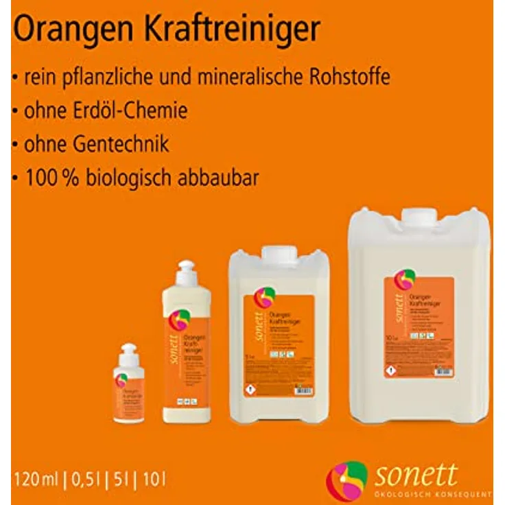 Sonett Sonett Orangenkraftreiniger 5 Liter Allzweckreiniger - Hautfreundlich - Orangenöl - 5L