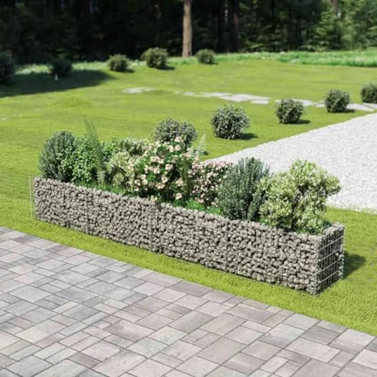 vidaXL Gabionen-Hochbeet Verzinkter Stahl 360×50×50 cm – Bild 3