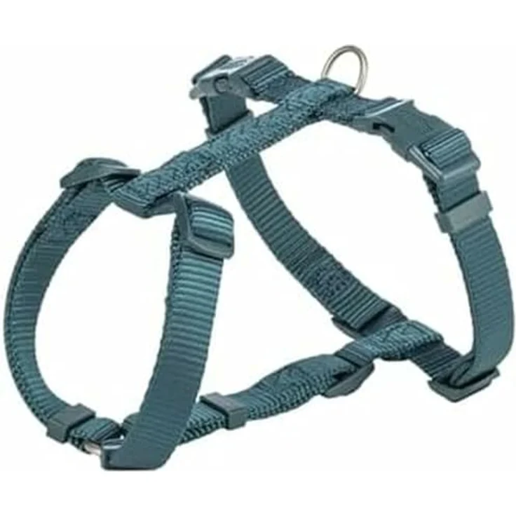 Trixie Hundegeschirr Premium H-Geschirr, ergonomisches Design, petrol blau – Bild 1