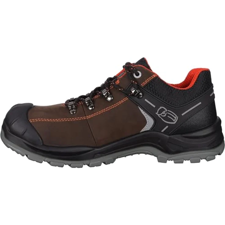 LEIBWÄCHTER L3310 Parma Halbschuh S3, braunes Crazy-Horse-Leder, Fiberglas-Zehenschutzkappe, atmungsaktives Mesh-Innenfutter, rutschhemmende PU-Laufsohle – Bild 6