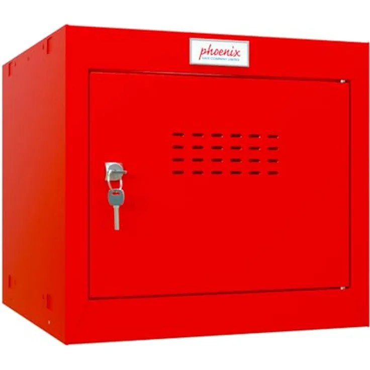Phoenix CL0344RRK Würfel Schließfach Klein Rot mit Sicherheitsschloss