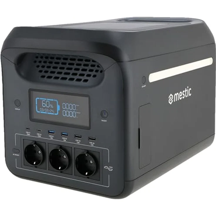 Mestic MISTIC STORM MPS-1800, Power Station mit 1800 W Nennleistung, 1226 Wh LifePO4 Batterie, 22 kg – Bild 1