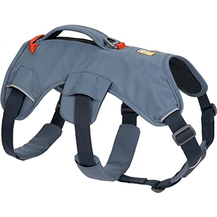 RUFFWEAR Mehrzweck-Hundegeschirr mit Griff, Web Master, verstellbares, Geschirr, 2 Leinenbefestigungen, für den täglichen Gebrauch, XXS, schieferblau