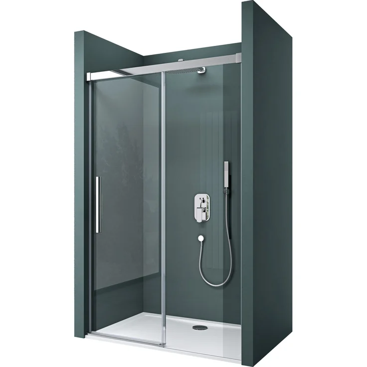 Mai & Mai Dusch-Schiebetür Nischentür Dusche Duschtür H:195cm ESG Nano, 100x195 cm in Klarglas – Bild 1