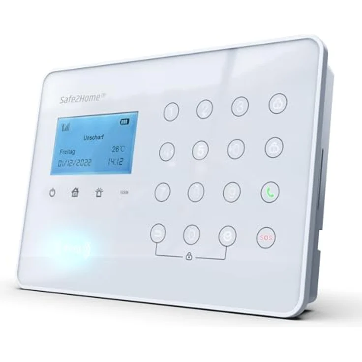 Safe2Home Alarmanlagen-Set SP110 Komplett, Funk-Alarmanlage mit Solar-Außensirene, Quad-Band GSM Modul, integrierte Kindersicherung, 32 kabellose Zonen – Bild 2