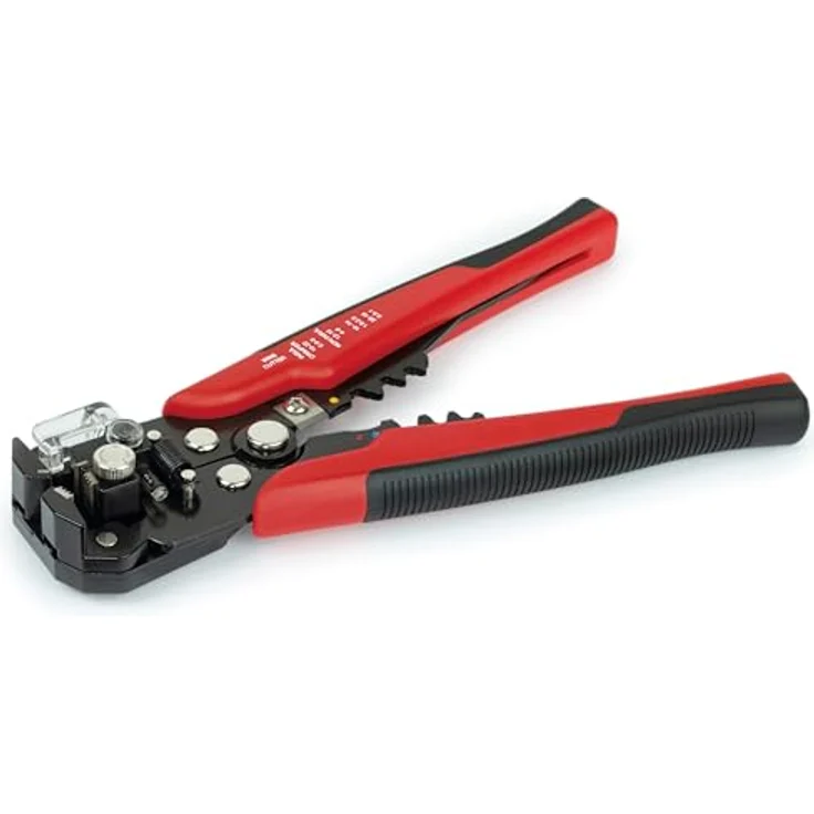 Sintron Tools Kombi-Abisolierzange CWS2, 3in1 Zange zum Schneiden, Abisolieren und Crimpen, SK5 Carbonstahl, ergonomischer gummierter Griff, einstellbarer Abisolier-Druck, 10-24 AWG – Bild 2