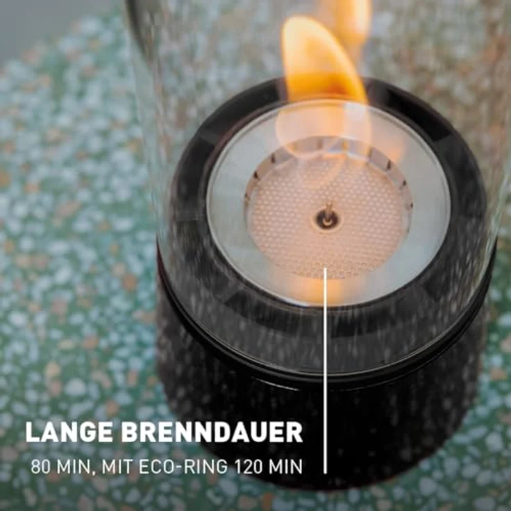 höfats Spin air 900, Tischfeuer in Schwarz – moderner Bioethanol-Tischkamin mit langer Brenndauer, emaillierter Gussfuß und innovativer Bio-Burner-Technologie – Bild 5